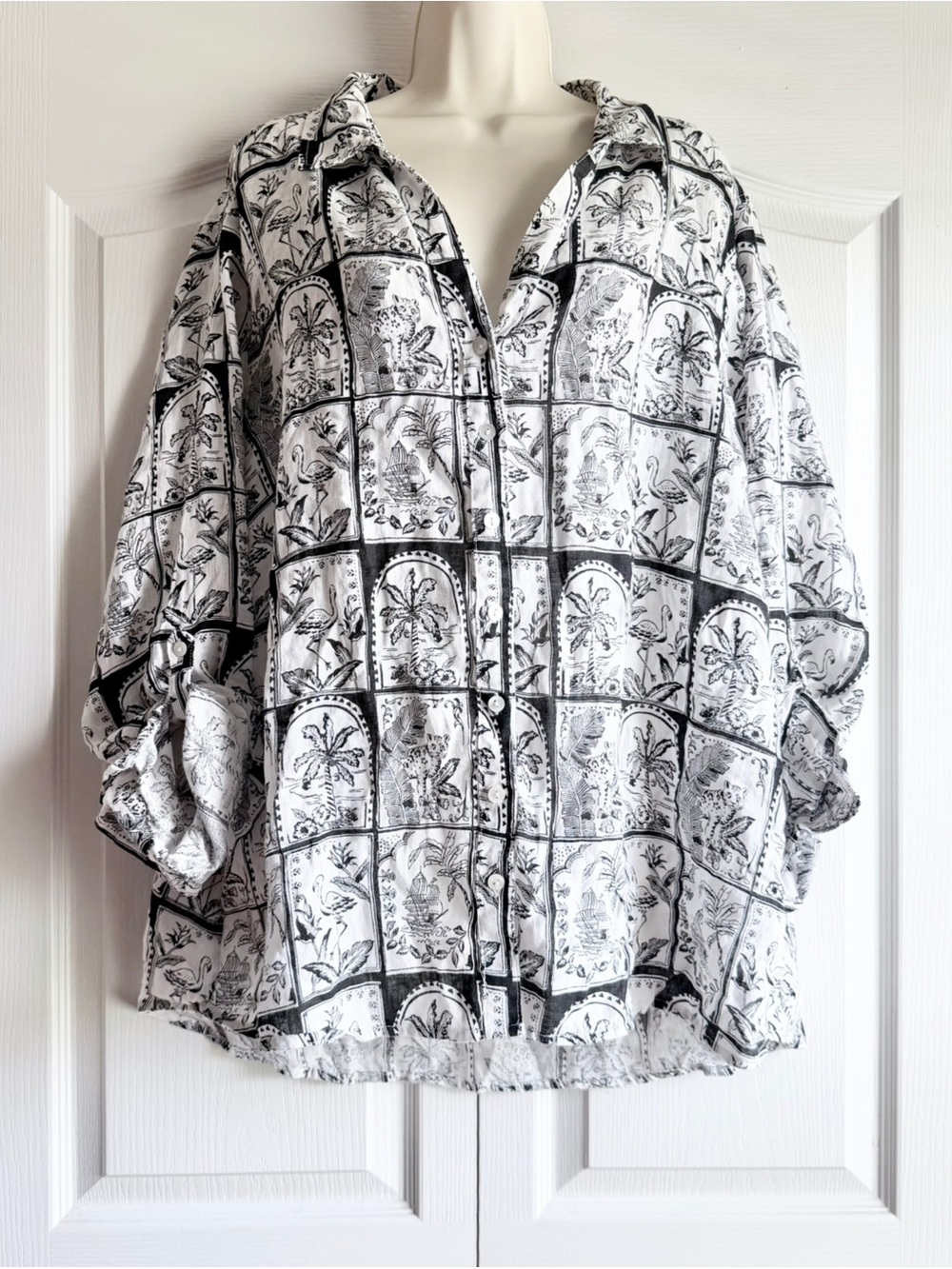 C&C California Tropical Linen Button Down Shirt